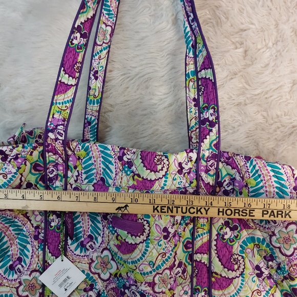 Vera Bradley Disney Parks Plums Up Mickey Large Duffle Purple Weekend/Tr… - Picture 5 of 11